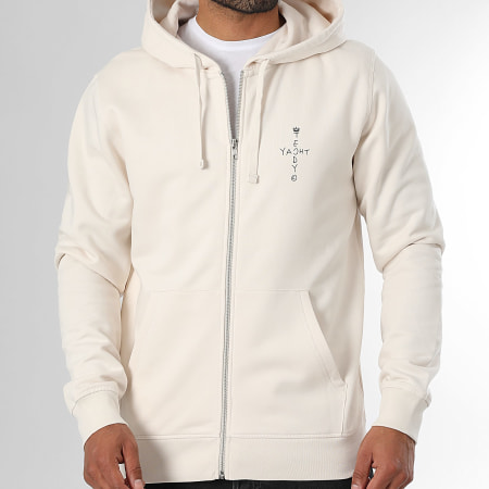 Teddy Yacht Club - Sudadera con capucha y cremallera Art Series Luxury Beige