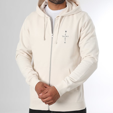 Teddy Yacht Club - Sudadera con capucha y cremallera Art Series Luxury Beige