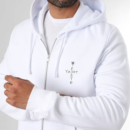 Teddy Yacht Club - Sweat Zippé Capuche Art Series Luxury Blanc