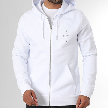 Teddy Yacht Club - Sweat Zippé Capuche Art Series Luxury Blanc