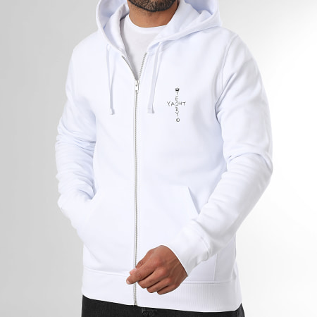 Teddy Yacht Club - Sweat Zippé Capuche Art Series Luxury Blanc