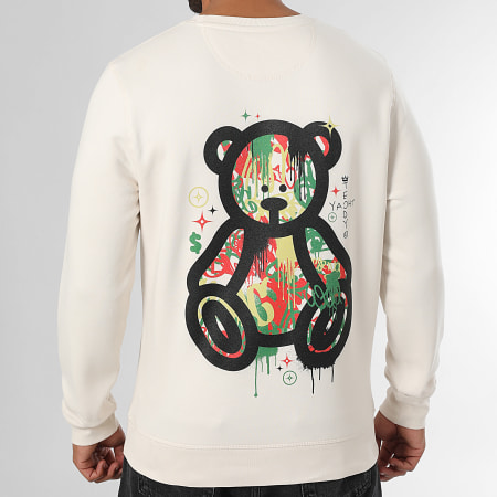 Teddy Yacht Club - Sudadera de cuello redondo Art Series Beige Lujo