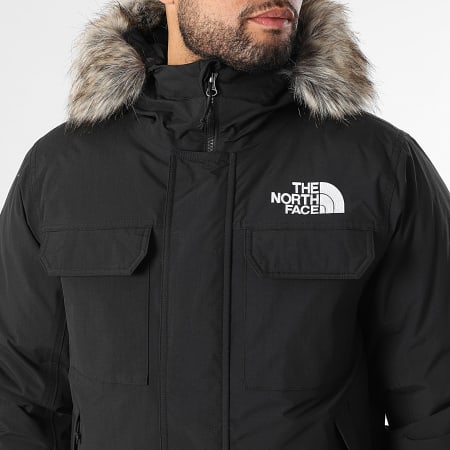 The North Face - Plumífero Capucha Piel Relaxed Fit Mcmurdo A5GD9 Negro