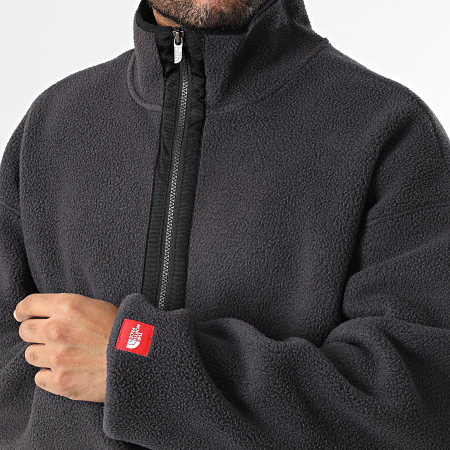 The North Face - Sweat Polaire Col Zippé A8EGC Gris Anthracite