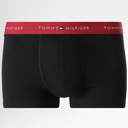 Tommy Hilfiger - Lot De 5 Boxers 3061 Noir Blanc Vert Bleu Bordeaux Rouge