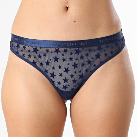 Tommy Hilfiger - Set van 5 Strings in Kant Dames Thong 6136 Marineblauw Rood Roze