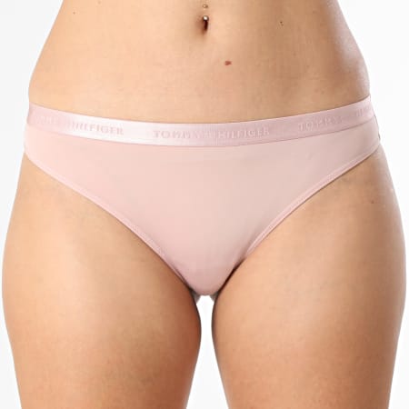 Tommy Hilfiger - Set van 5 Strings in Kant Dames Thong 6136 Marineblauw Rood Roze