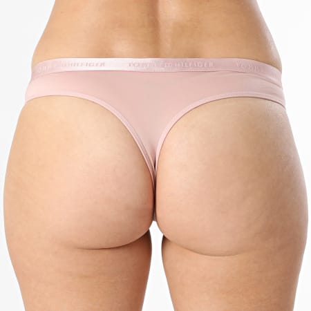 Tommy Hilfiger - Set van 5 Strings in Kant Dames Thong 6136 Marineblauw Rood Roze