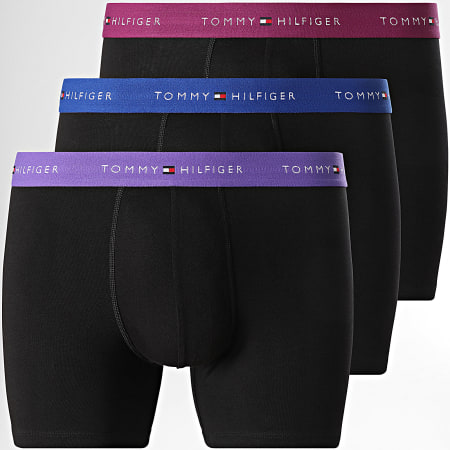 Tommy Hilfiger - Lot De 3 Boxers 2765 Noir Violet Bleu Marine