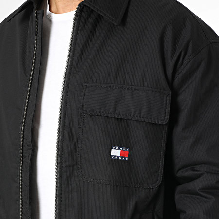 Tommy Jeans - Veste Zippée Padded Tech Cord 2018 Noir