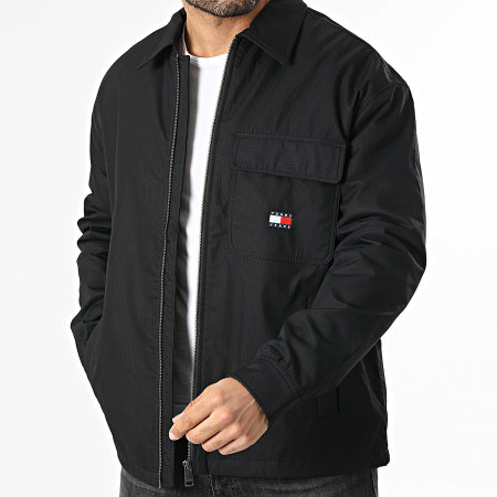 Tommy Jeans - Veste Zippée Padded Tech Cord 2018 Noir