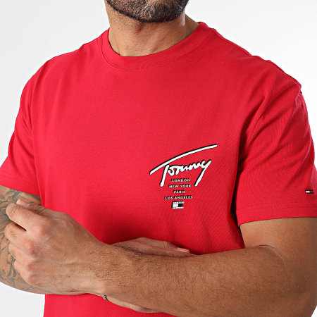 Tommy Jeans - Tee Shirt Sign City 2120 Rouge