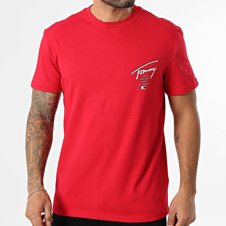 Tommy Jeans - Tee Shirt Sign City 2120 Rouge