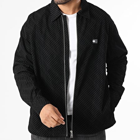 Tommy Jeans - Veste Zippée Flock Print 2363 Noir