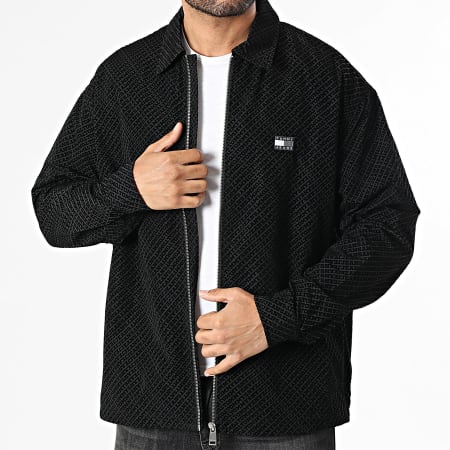 Tommy Jeans - Veste Zippée Flock Print 2363 Noir