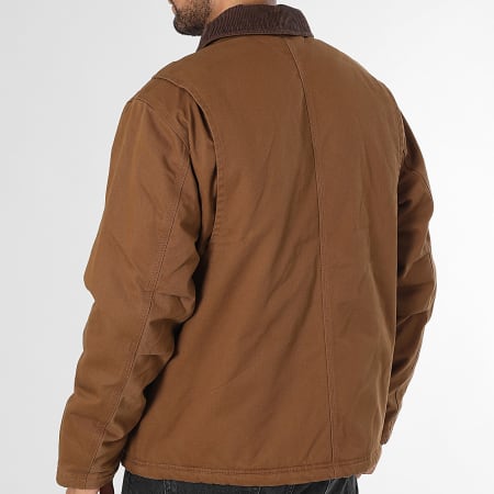 Tommy Jeans - Veste Zippée Twill Chore 2047 Camel Foncé Marron