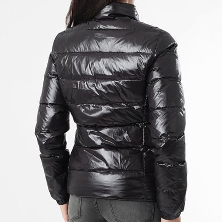 Tommy Jeans - Plumífero Mujer Slim Zip Print Down 1618 Negro