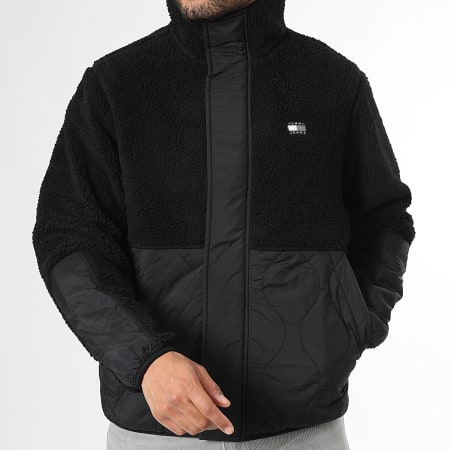 Tommy Jeans - Veste Zippée Sherpa Essential Mix Teddy 2066 Noir
