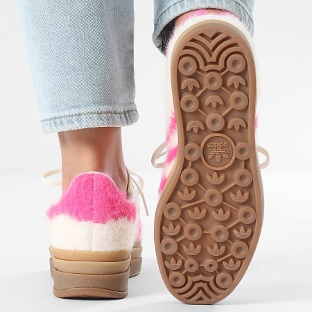 Adidas Originals - Zapatillas Mujer Gazelle Bold JS3908 Crema Blanco Rosa Chocante Dorado Metálico