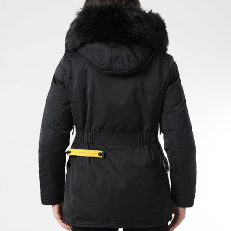 Comme Des Loups - Parka Calentadora Mujer Con Piel Montreal Negra