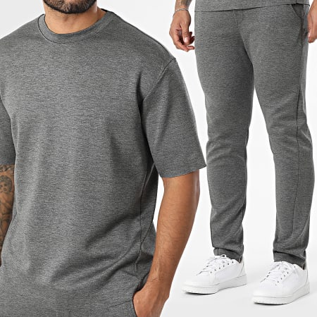 Frilivin - Ensemble Tee Shirt Et Pantalon Jogging 087 Gris Anthracite Chiné
