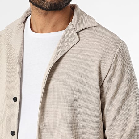 Frilivin - Ensemble Chemise Manches Longues Et Pantalon Texturé 320 Beige