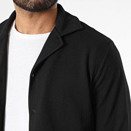 Frilivin - Conjunto Camisa de Mangas Largas y Pantalón Texturado 320 Negro