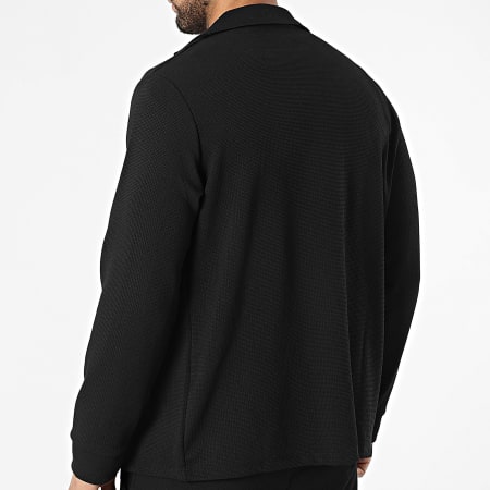 Frilivin - Conjunto Camisa de Mangas Largas y Pantalón Texturado 320 Negro