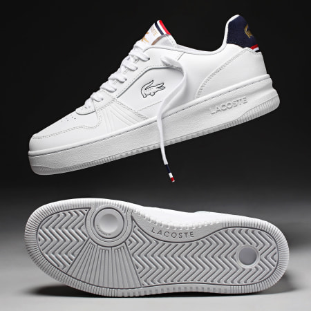 Lacoste - Zapatillas L001 Set 225 Blanco Marino Rojo Exclusivo Ryses