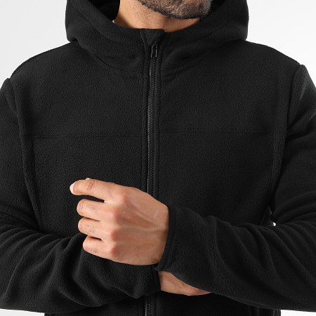 LBO - Lot De 2 Vestes Capuche Zippé Polaire 0004 0005 Blanc Noir