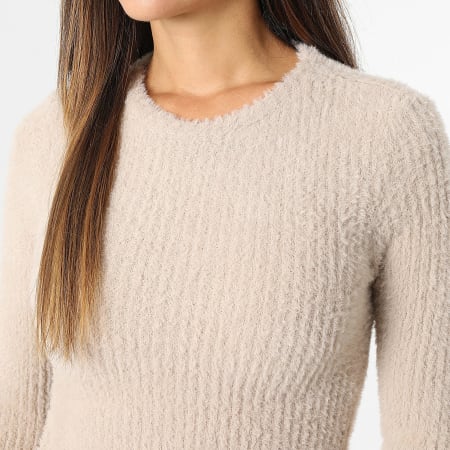 Only - Pull Mohair Femme Viola Beige