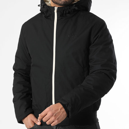 Schott NYC - Chaqueta con capucha con cremallera Bluster 2 Negro