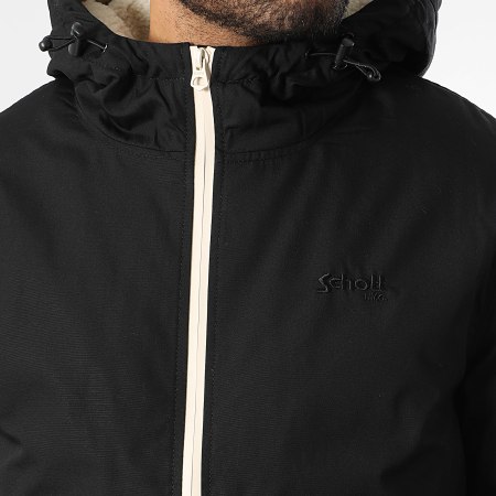 Schott NYC - Chaqueta con capucha con cremallera Bluster 2 Negro