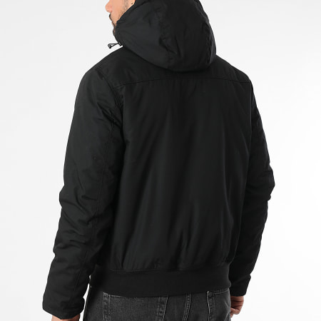 Schott NYC - Chaqueta con capucha con cremallera Bluster 2 Negro