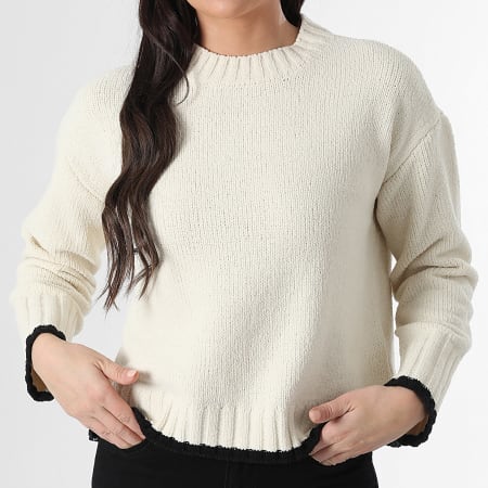 Classic Series - Pull Femme Shadow Beige Clair Noir