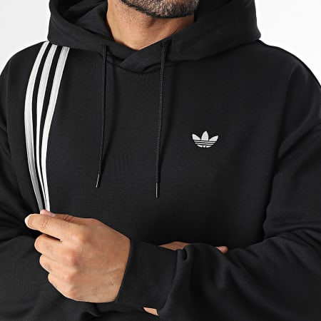 Adidas Originals - Sudadera con Capucha A Bandas Front JV9879 Negra