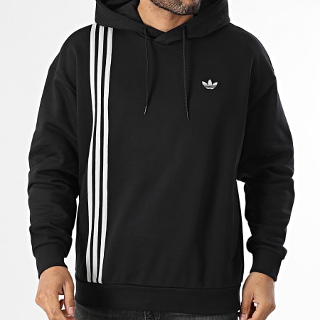 Adidas Originals - Sudadera con Capucha A Bandas Front JV9879 Negra