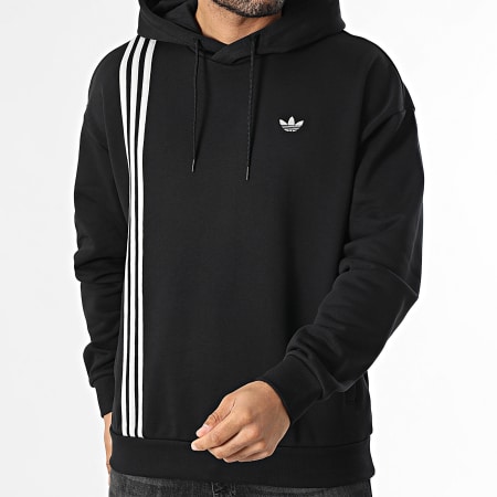 Adidas Originals - Sudadera con Capucha A Bandas Front JV9879 Negra
