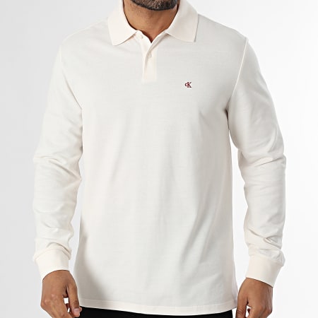 Calvin Klein - Polo Manches Longues RE201 Beige Clair