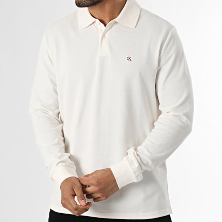 Calvin Klein - Polo Manches Longues RE201 Beige Clair