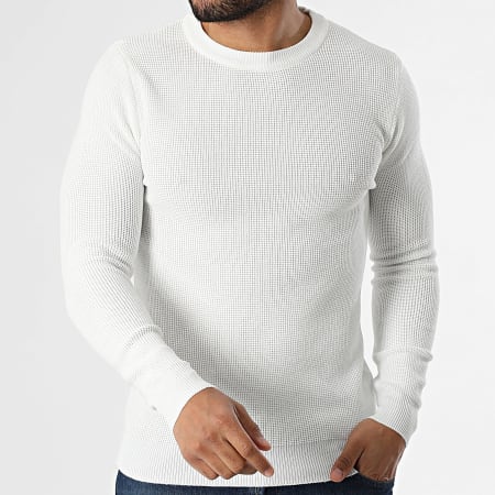 Classic Series - Sweat Crewneck Texturé 906 Blanc