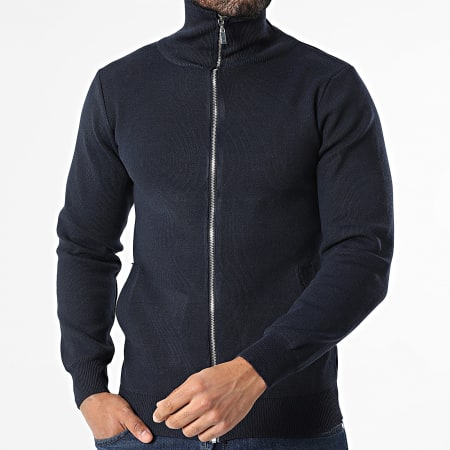 Classic Series - Chaleco Cuello Montante Zippé 903 Azul Marino