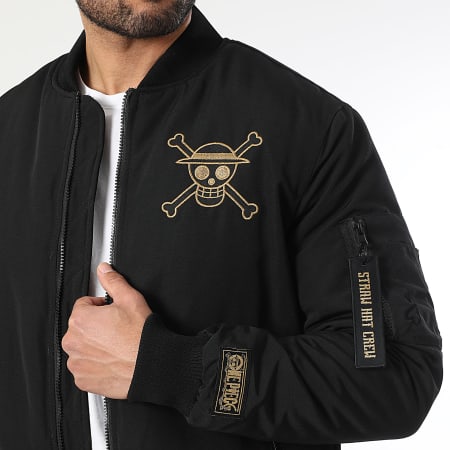 One Piece - Bomber Collector Mugiwara Back Noir Doré