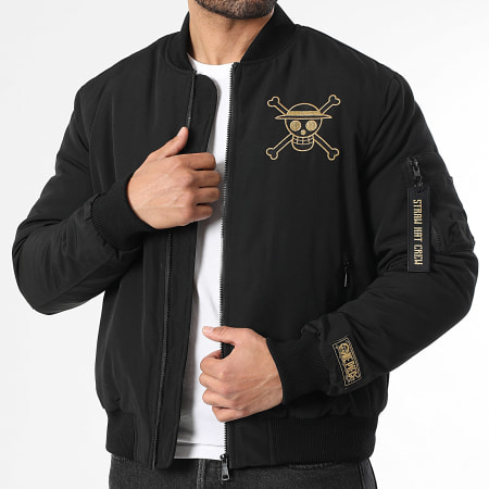 One Piece - Bomber Collector Mugiwara Back Noir Doré