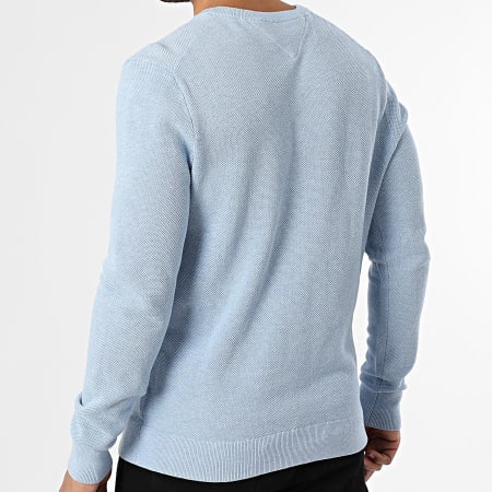 Tommy Hilfiger - Pull Essential Structure 6347 Bleu Clair Chiné
