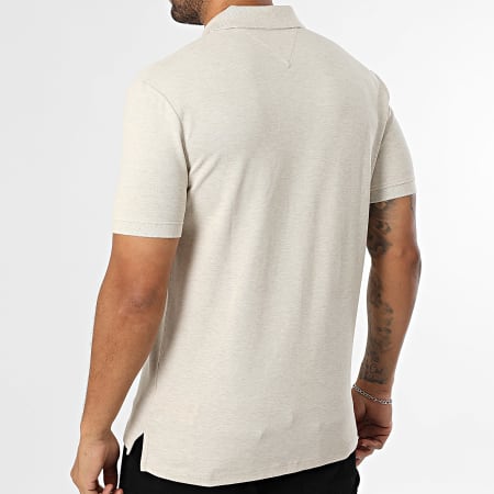 Tommy Hilfiger - Polo Manches Courtes Regular Fit Pique Placket Interest 0307 Beige Chiné
