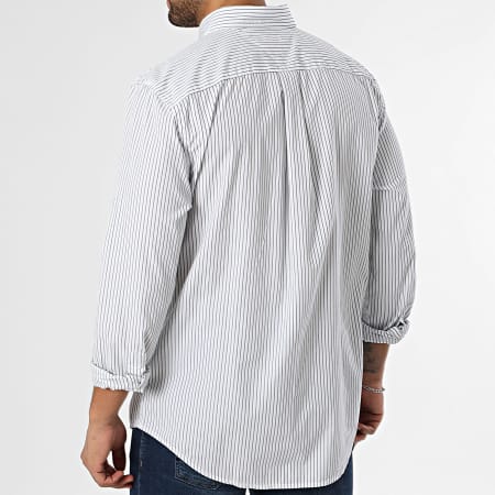 Tommy Hilfiger - Camisa Manga Larga A Rayas Core Hairline Poplin 1399 Blanco
