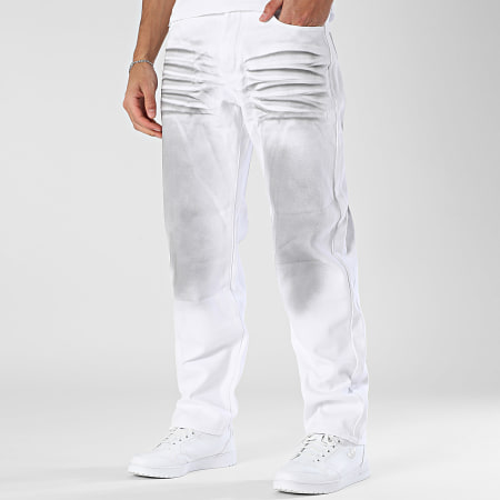 John H - Jean Regular 801 Blanc Gris