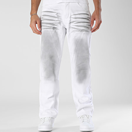 John H - Jean Regular 801 Blanc Gris