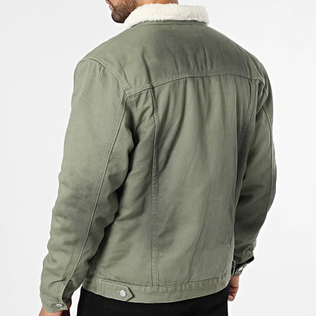 John H - Chaqueta Vaquero Cuello de Oveja 801 Verde Kaki